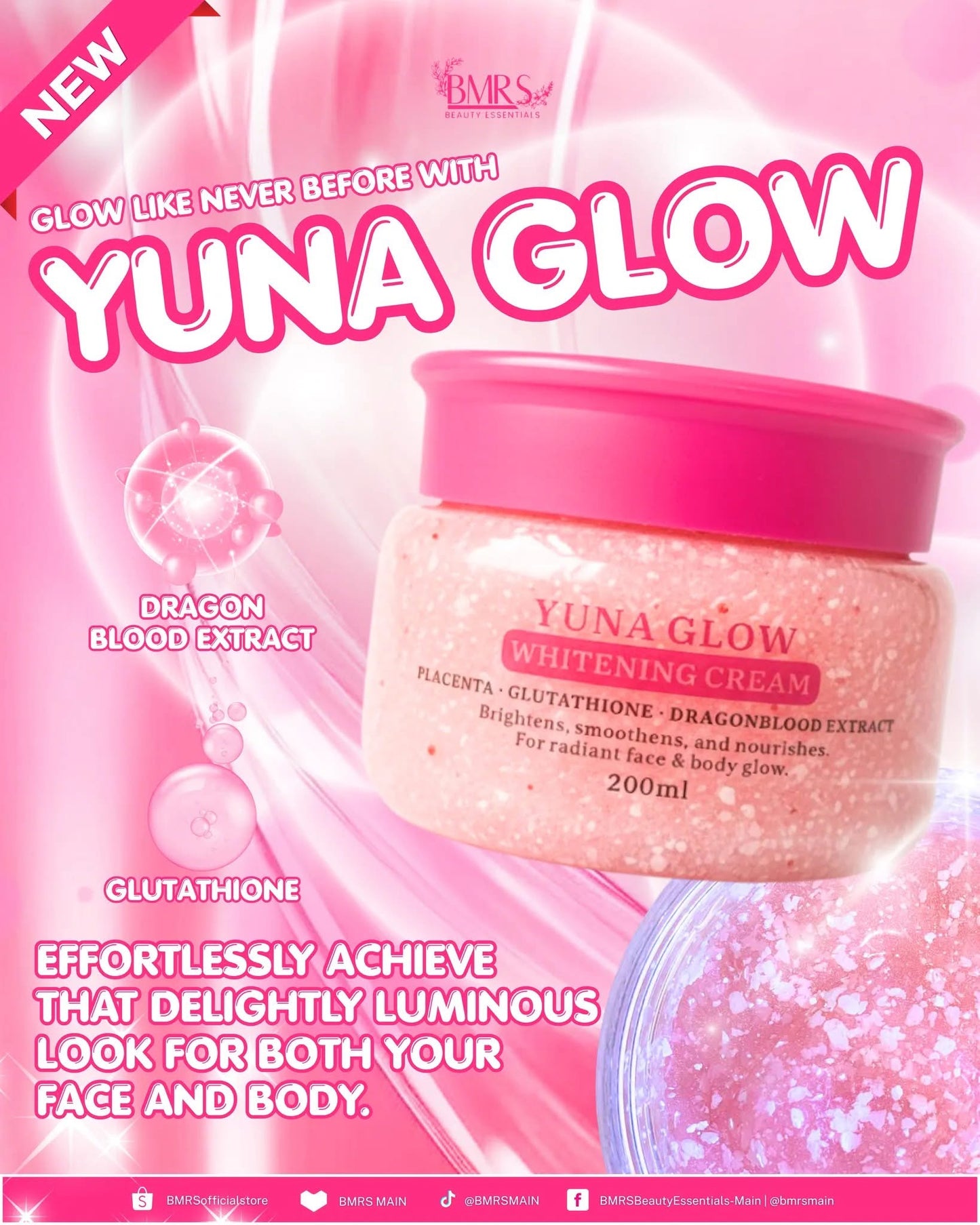 BMRS -YUNA Glow Whitening cream -200ml