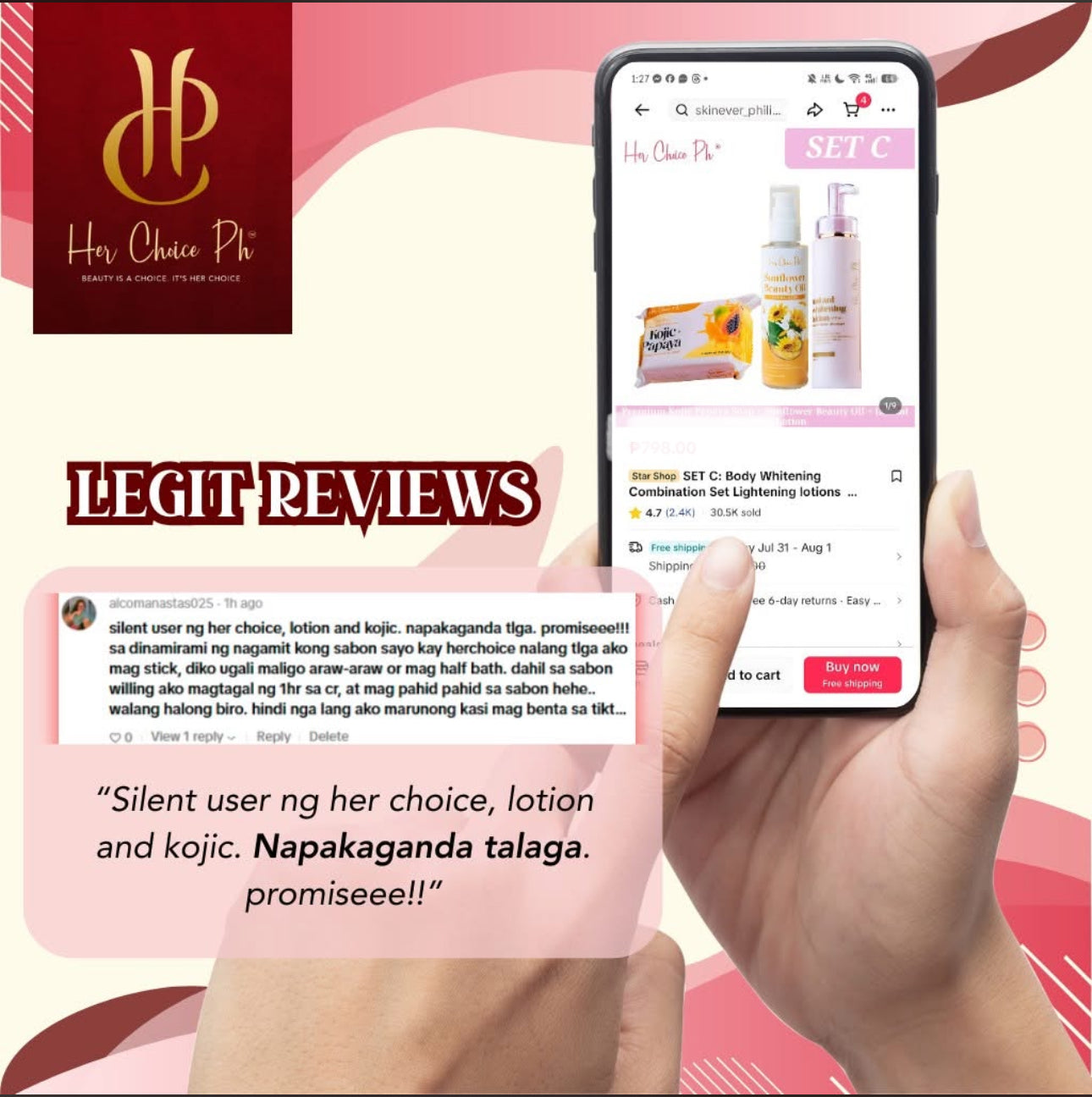 Her Choice Ph - Skin Care Trio Body whitening Set