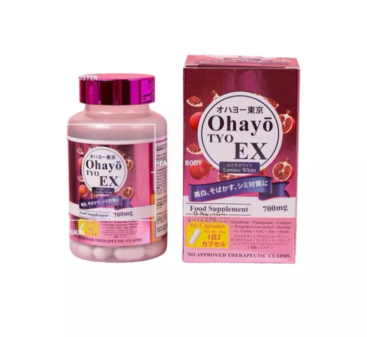 OHAYO TYO EX LUMINE WHITE GLUTATHIONE 700mg - 60 capsul