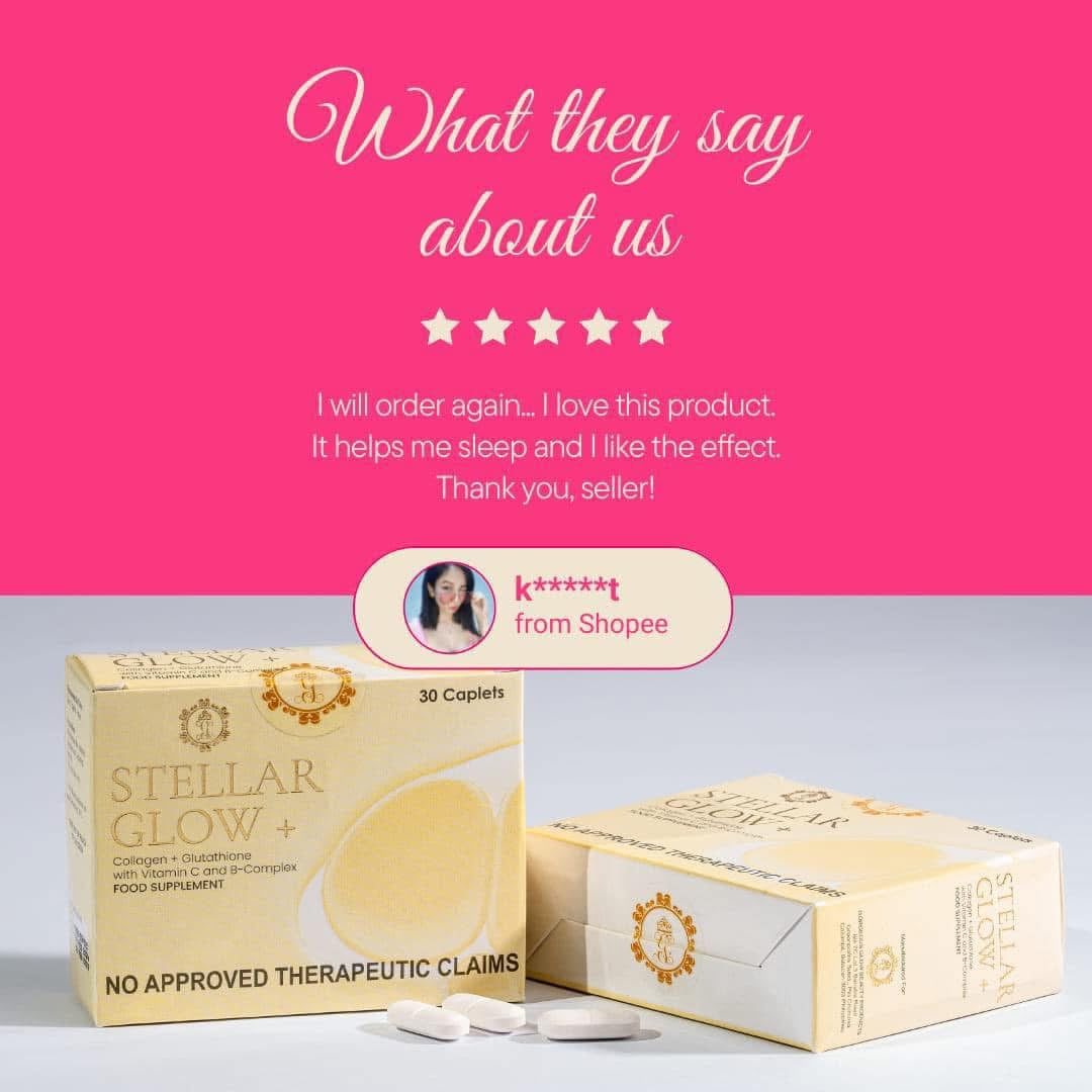 Stellar Glow + Collagen, Glutathione W/ Vitamin C and B-Complex - 30’s