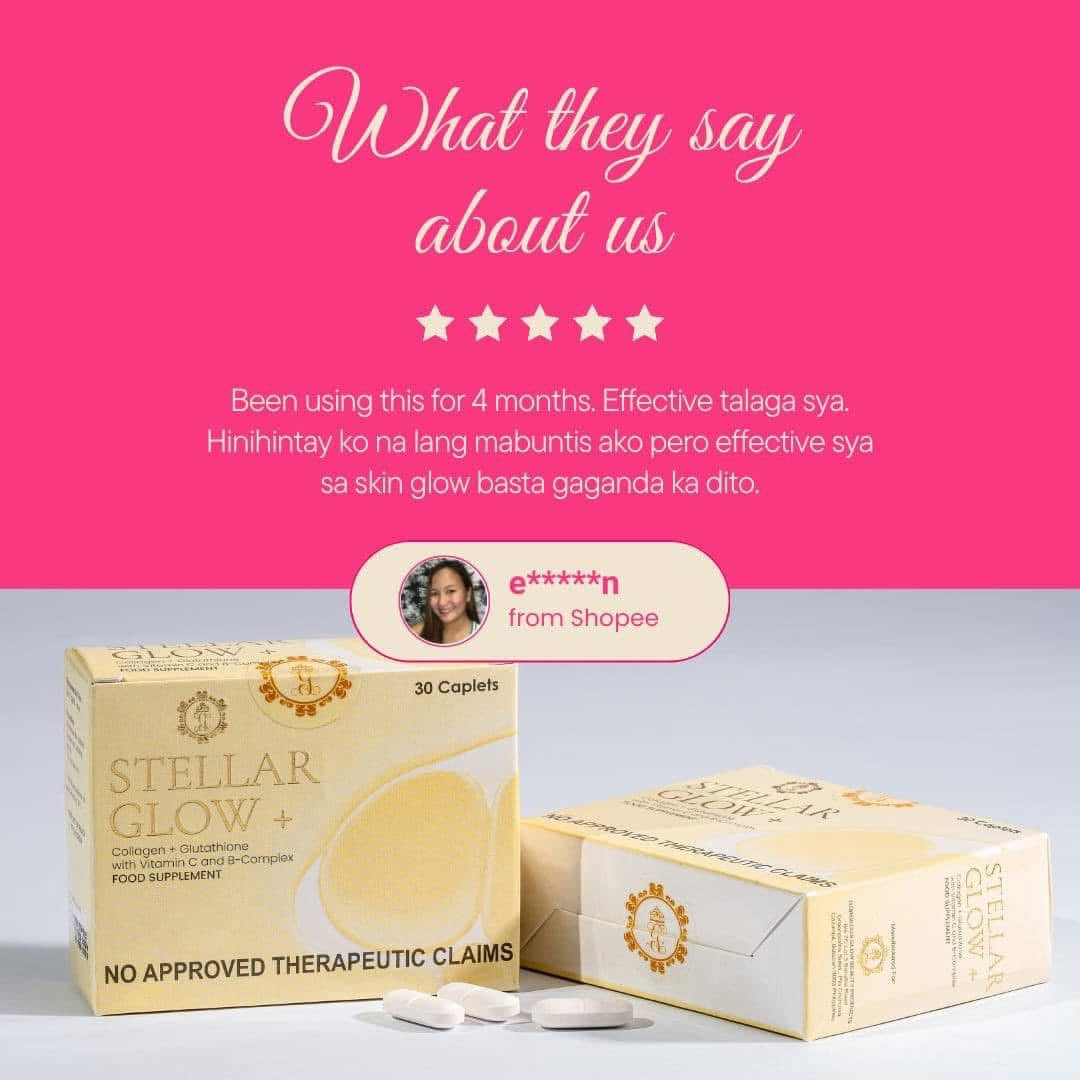 Stellar Glow + Collagen, Glutathione W/ Vitamin C and B-Complex - 30’s