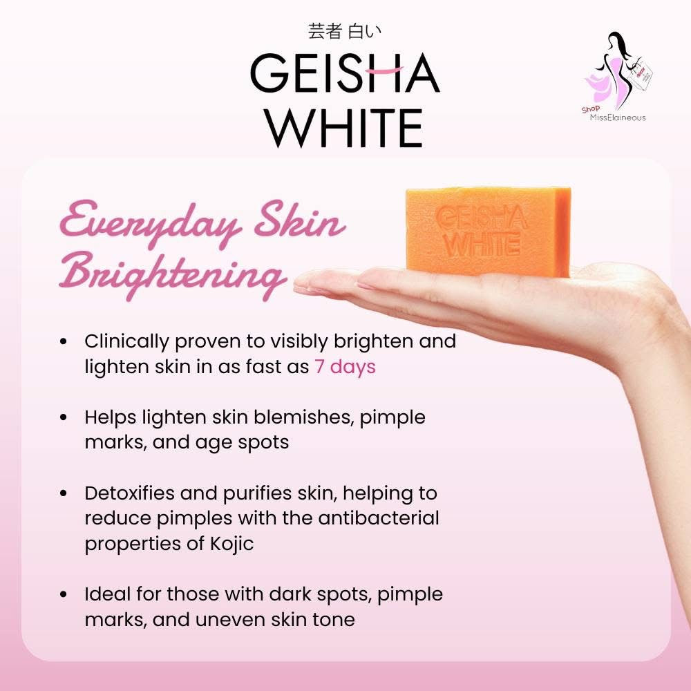 Geisha White -Scar & Blemish Skin Brightening Soap - Classic Pink (65g x 3/Pack)