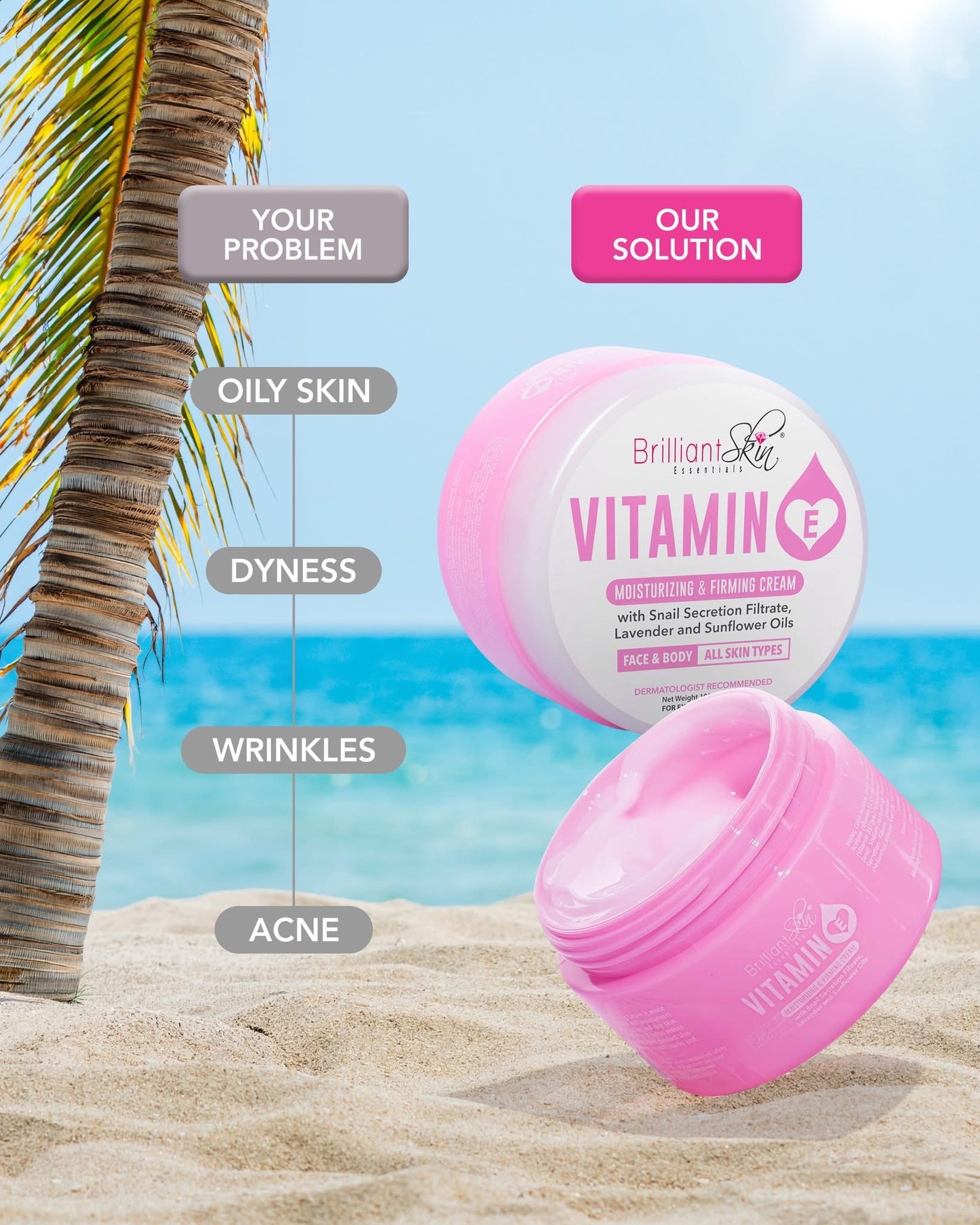 Brilliant skin essential Vitamin E moisturizing & Firming cream 100g