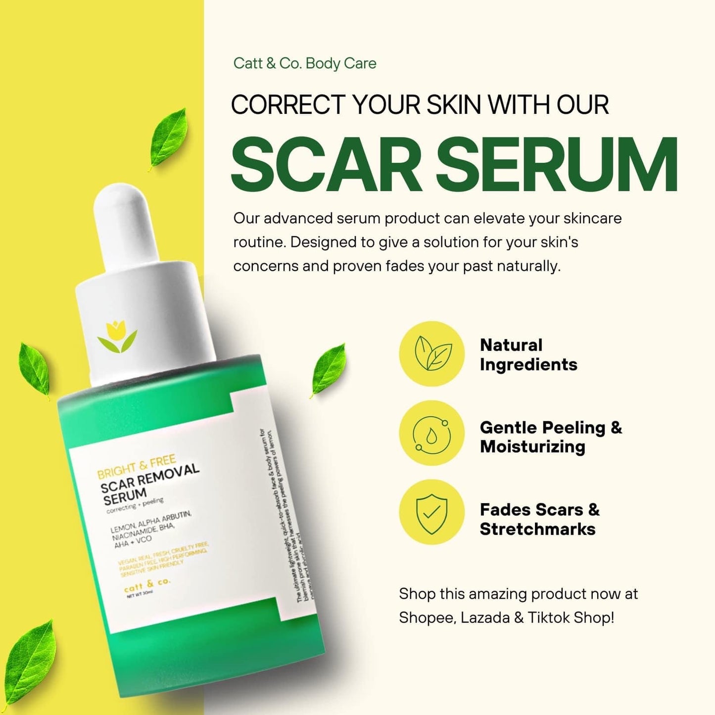 Catt & co. Scar Removal Serum 30ml