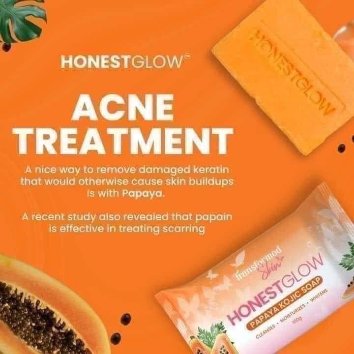 Transformed Skin -Honest Glow Papaya Kojic Soap 70g