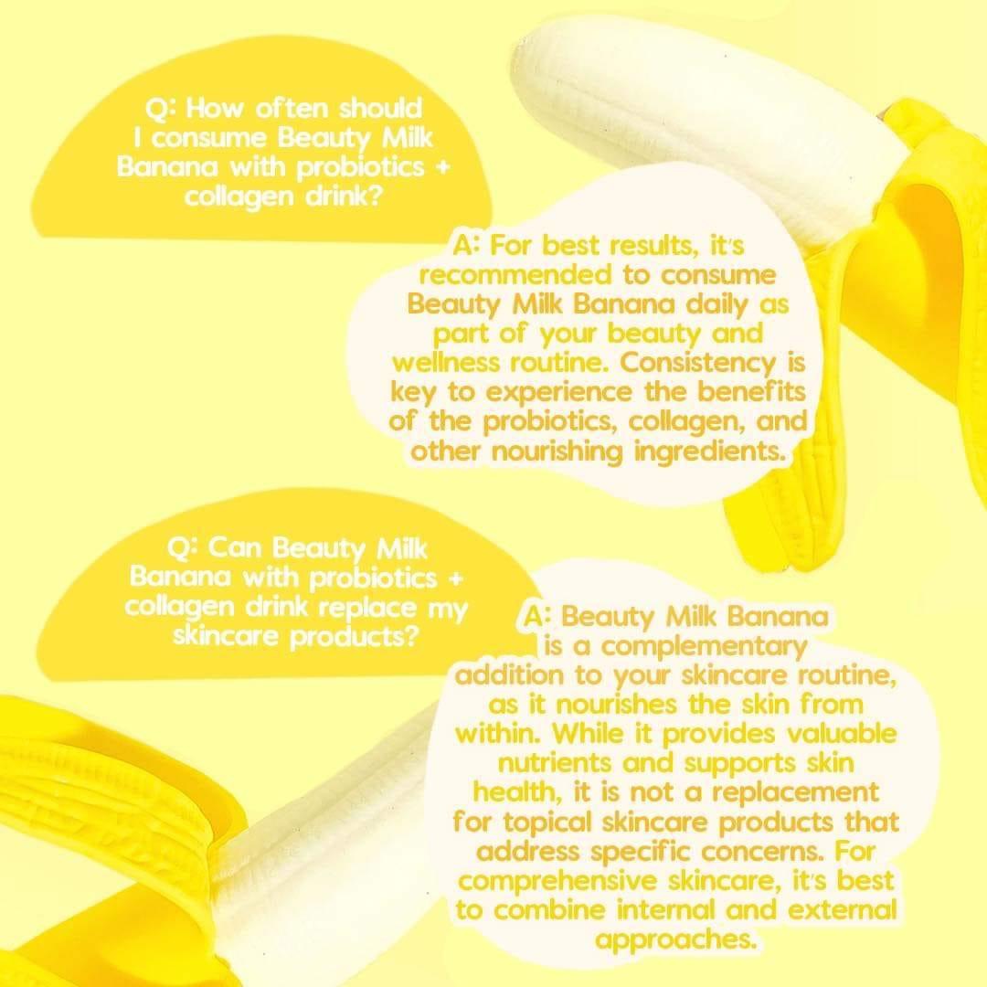 Dear face Beauty Milk Premium Japanese Banana Probiotic + collagen drink 10x18g