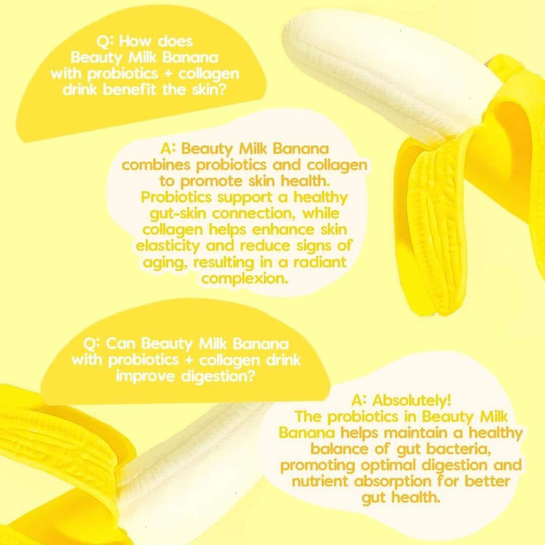 Dear face Beauty Milk Premium Japanese Banana Probiotic + collagen drink 10x18g
