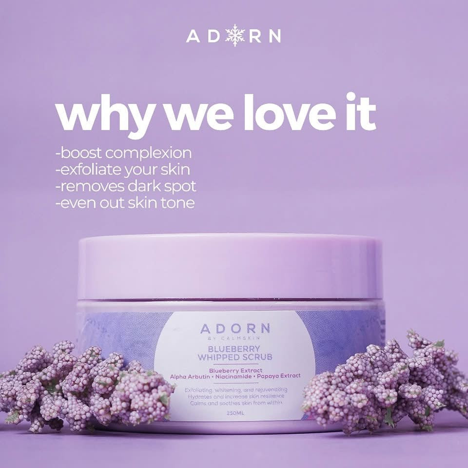 Adorn by. Calmskin Blueberry Whipped Scrub 250g