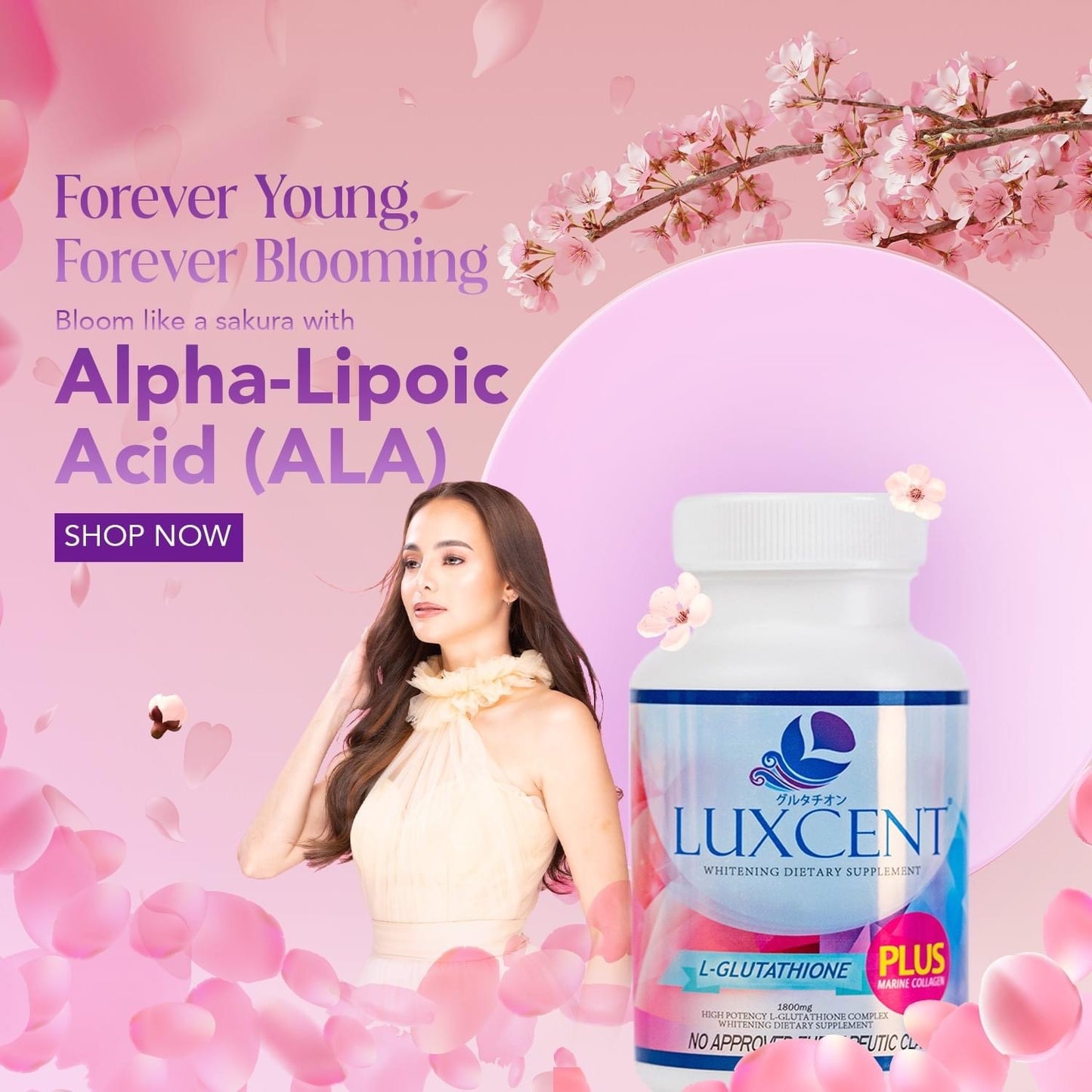 Luxcent Luminous Caps L- Glutathione + Marine collagen 60 capsul