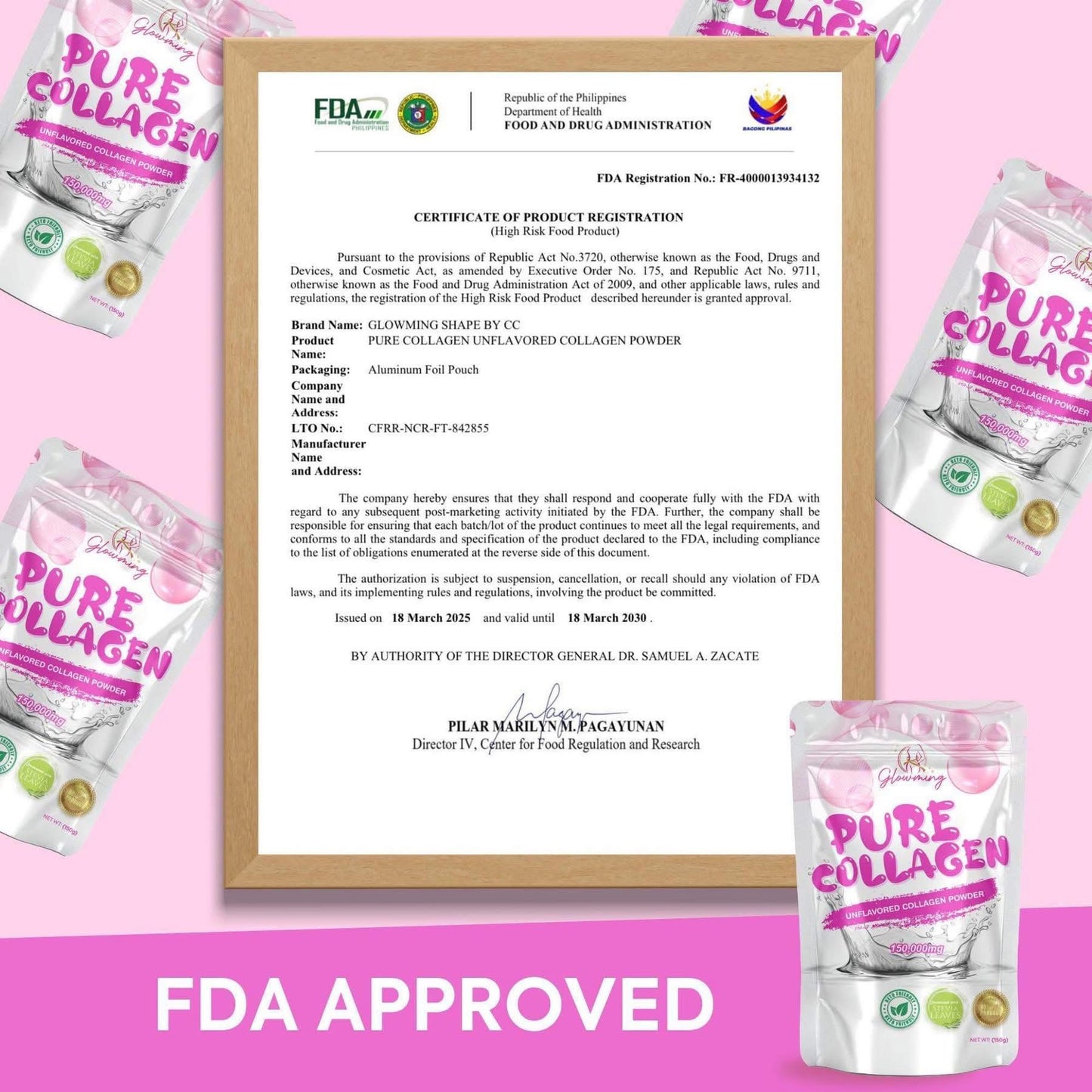 Glowming shape by cc- Pure collagen powder 150g