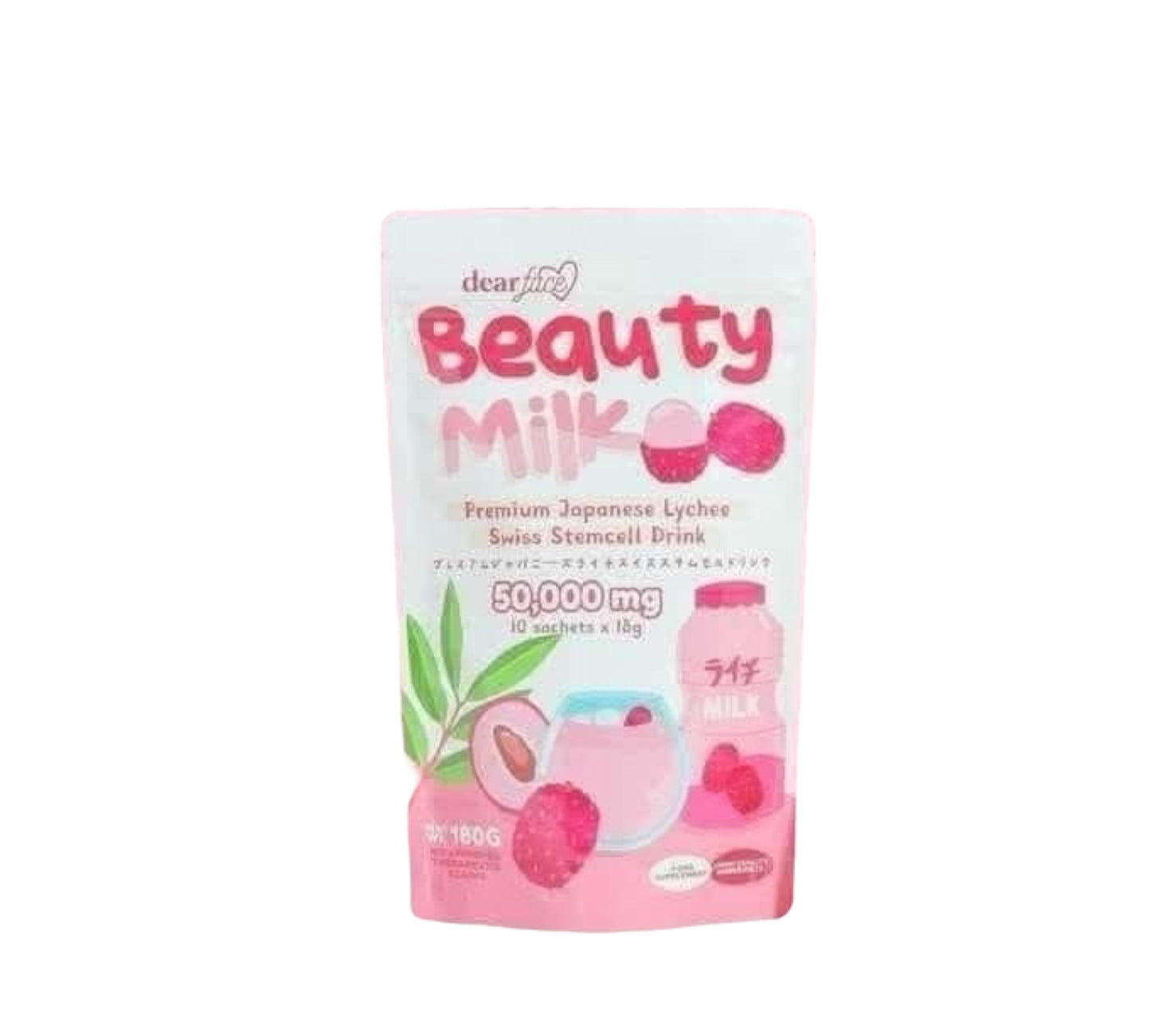 Dear face Beauty Milk Premium Japanese Lychee Swiss Stemcell Drink 50.000mg