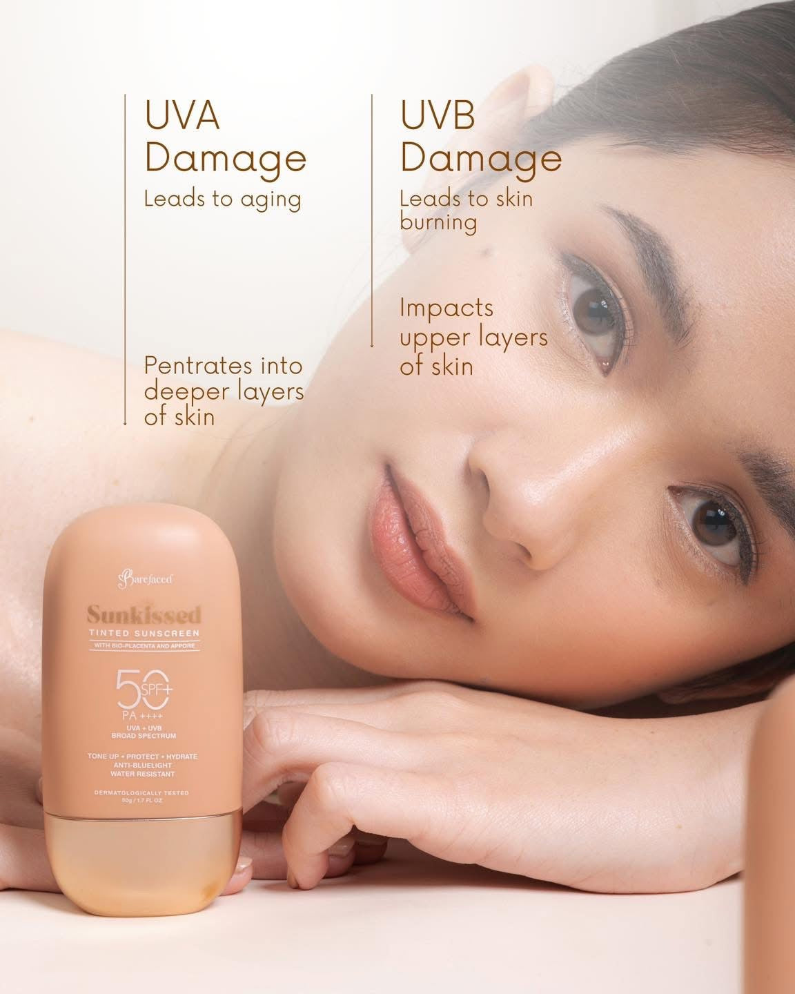 BAREFACED Sunkissed Tinted Sunscreen SPF50 PA+++, 50g