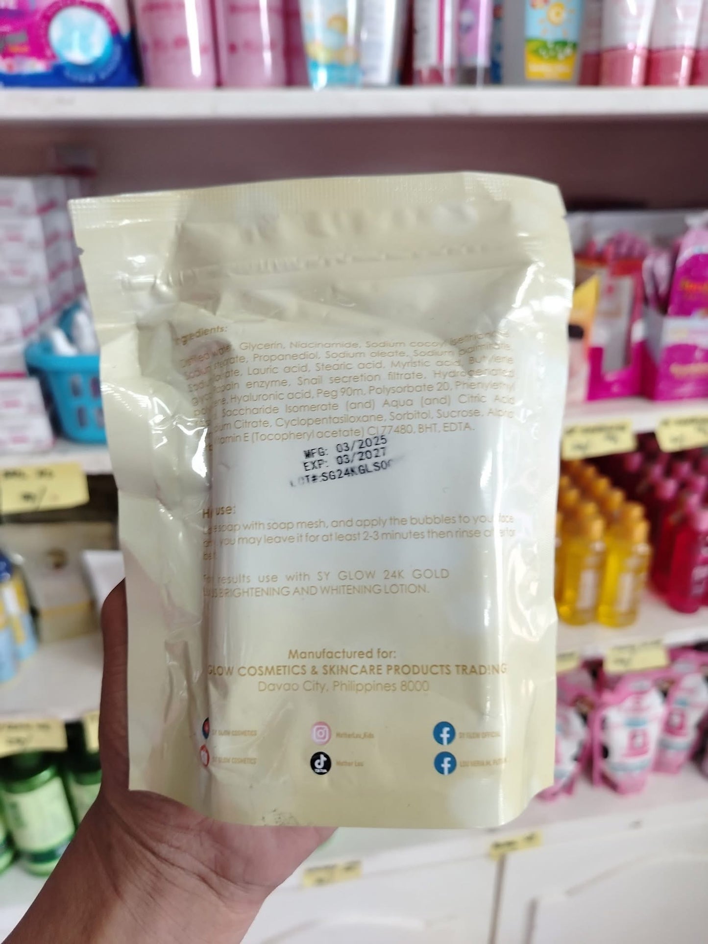 Sy Glow- 24k Gold Luminous whitening & Brightening Face & Body Soap 125g