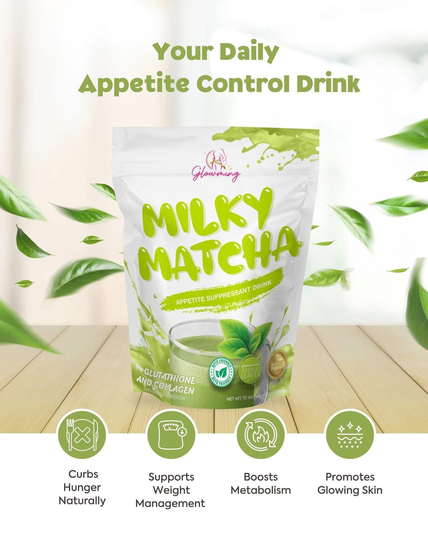Cris Cosmetics Glowming shape - Milky Matcha 10 x 210g