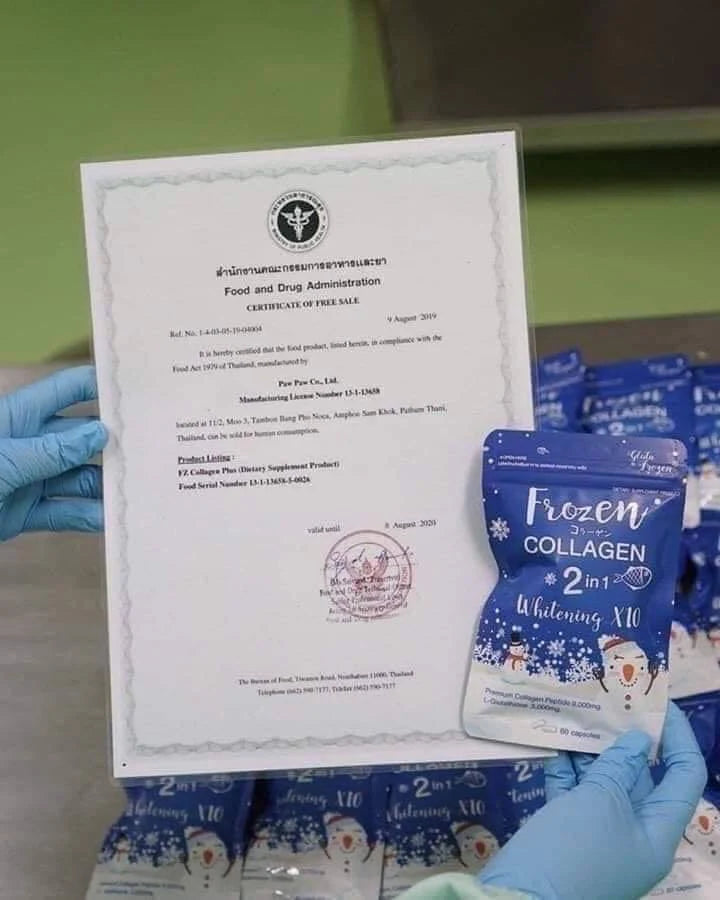 Frozen collagen 2in1 whitening 10x capsules