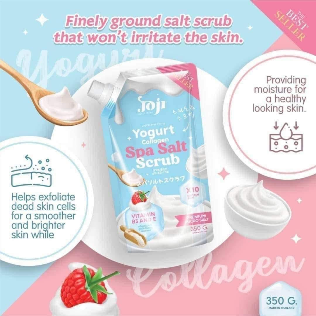JOJI YOGURT COLLAGEN SPA SALT BODY SCRUB 350G