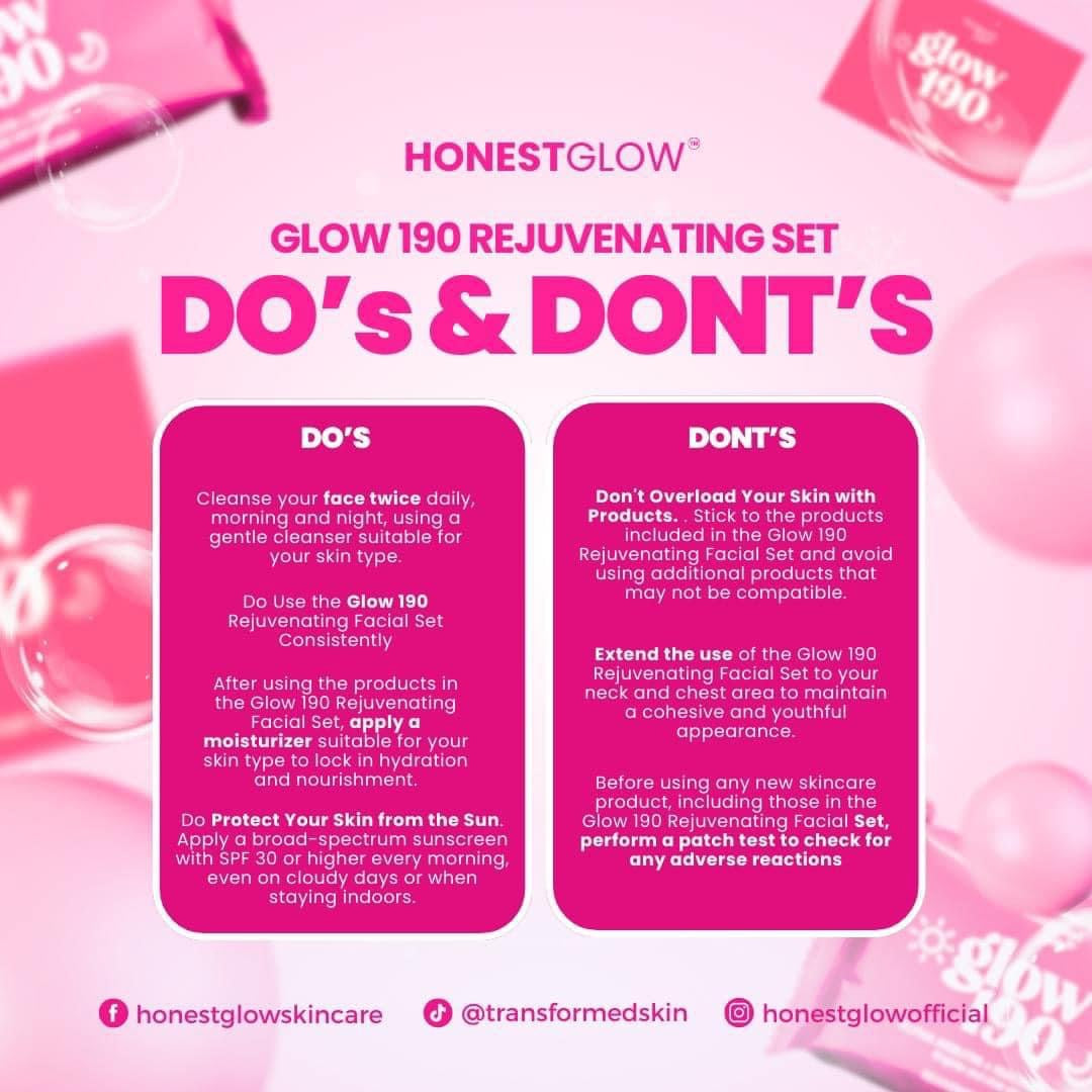 Honestglow 190 Rejuvenating facial set