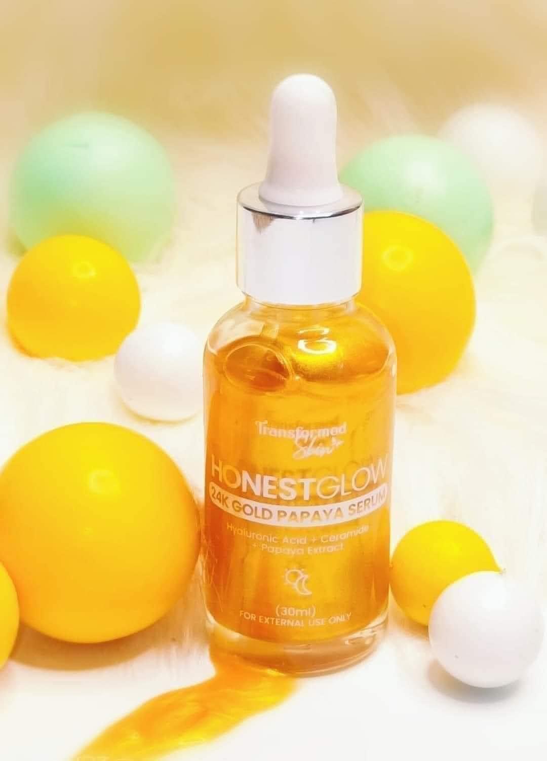 HonestGlow Transformed skin - 24k gold papaya serum -30ml