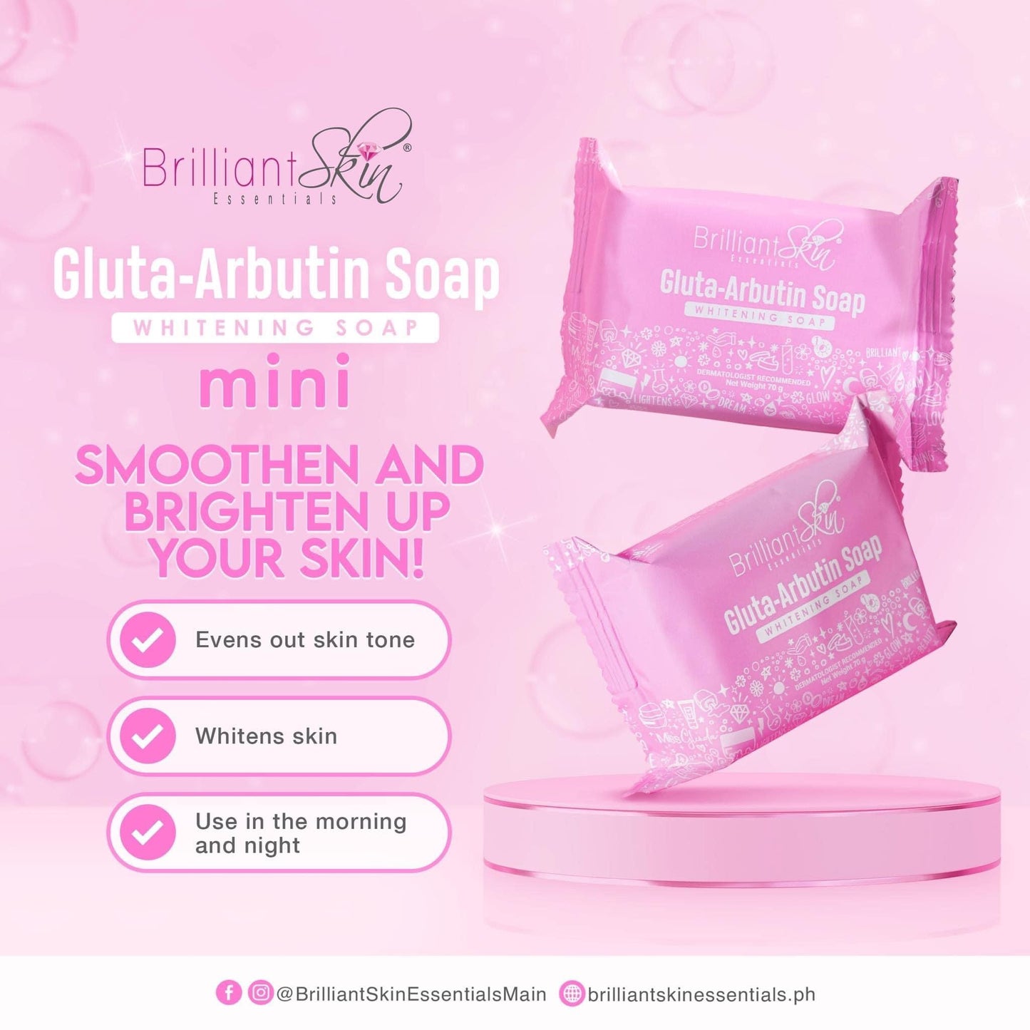 Brilliant Skin Gluta-Arbutin Soap Mini- 70g