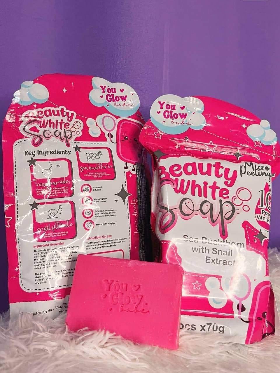 You glow babe -Beauty White soap / Sea Buckhorn with Snail Extract  (5x 70g)