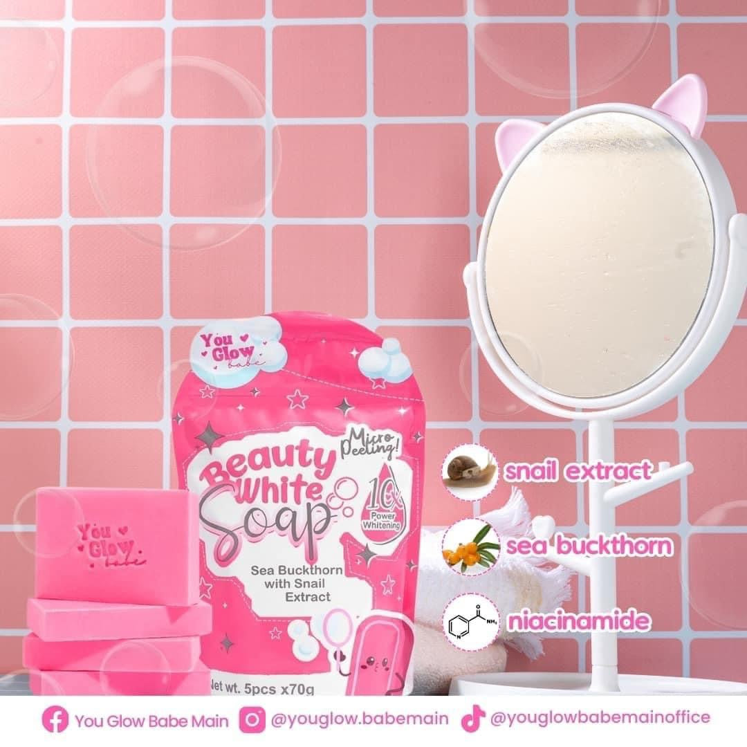 You glow babe -Beauty White soap / Sea Buckhorn with Snail Extract  (5x 70g)