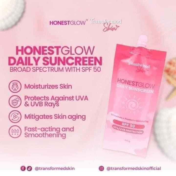 Honestglow transformed skin - Daily Sunscreen SPF50- 50g