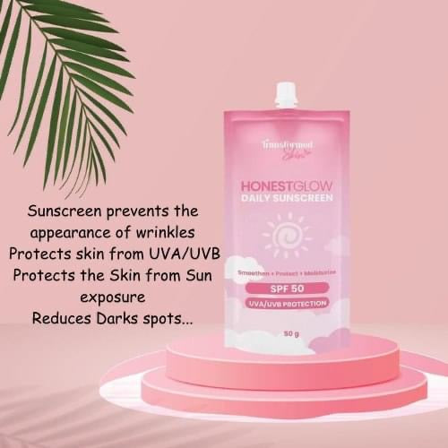 Honestglow transformed skin - Daily Sunscreen SPF50- 50g