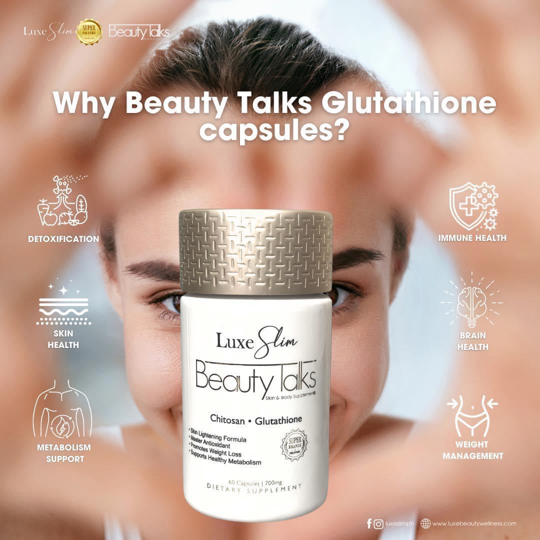 Luxe Slim - Beauty Talks Skin and Body Supplements Chitosan Glutathione 60 caps