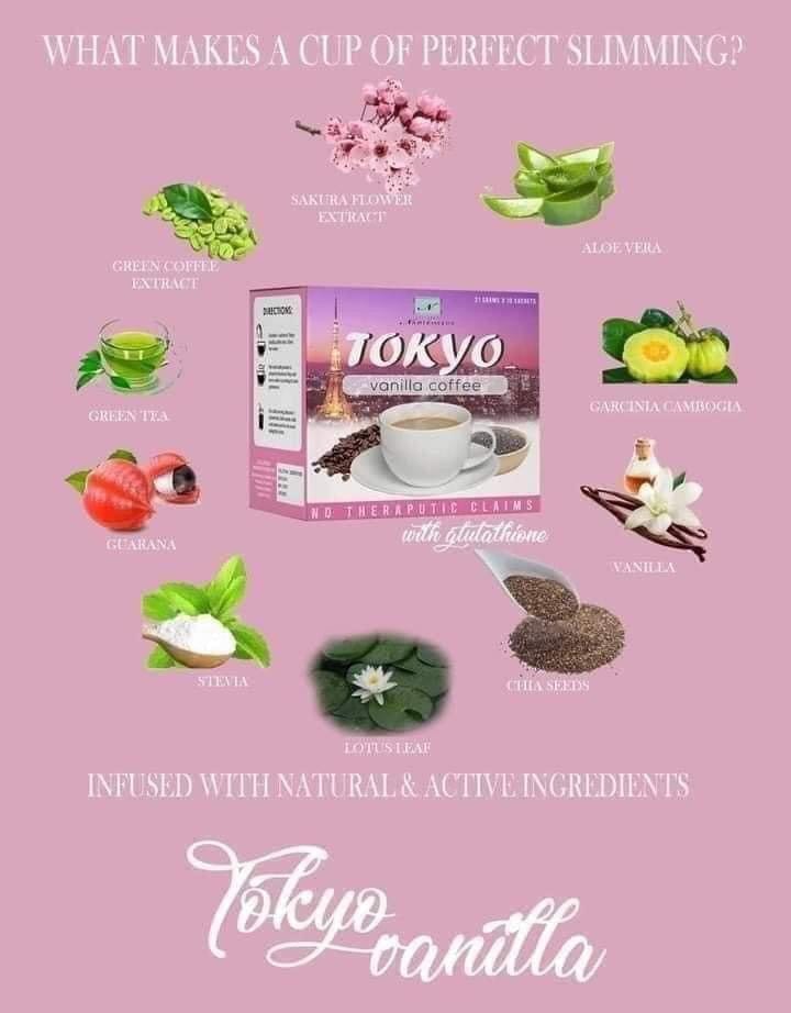 Tokyo Vanilla Coffee ~ NAMIROSEUS Slimming Coffee 10sachet | 21g - Shop Essential Skin Care Products online | Natural Organic skin care products | ROSYSKIN ESSENTIALS LLC