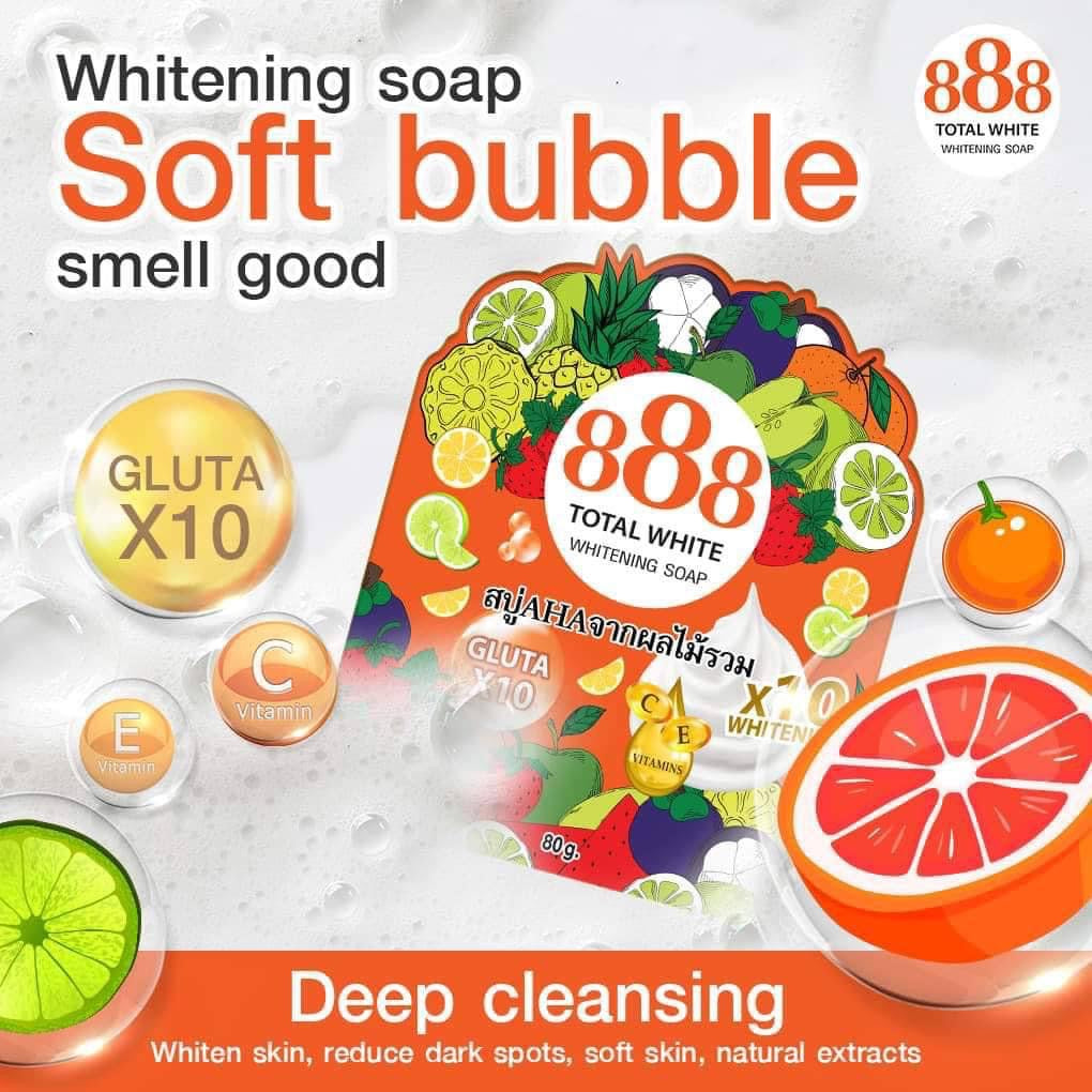 888 Total White Whitening soap
