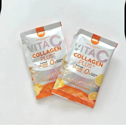 JOJI SECRET YOUNG Vita C - Collagen Plus+ Rice Ceramide Glow Nourish & Brighten Skin - 10sachet/Pack