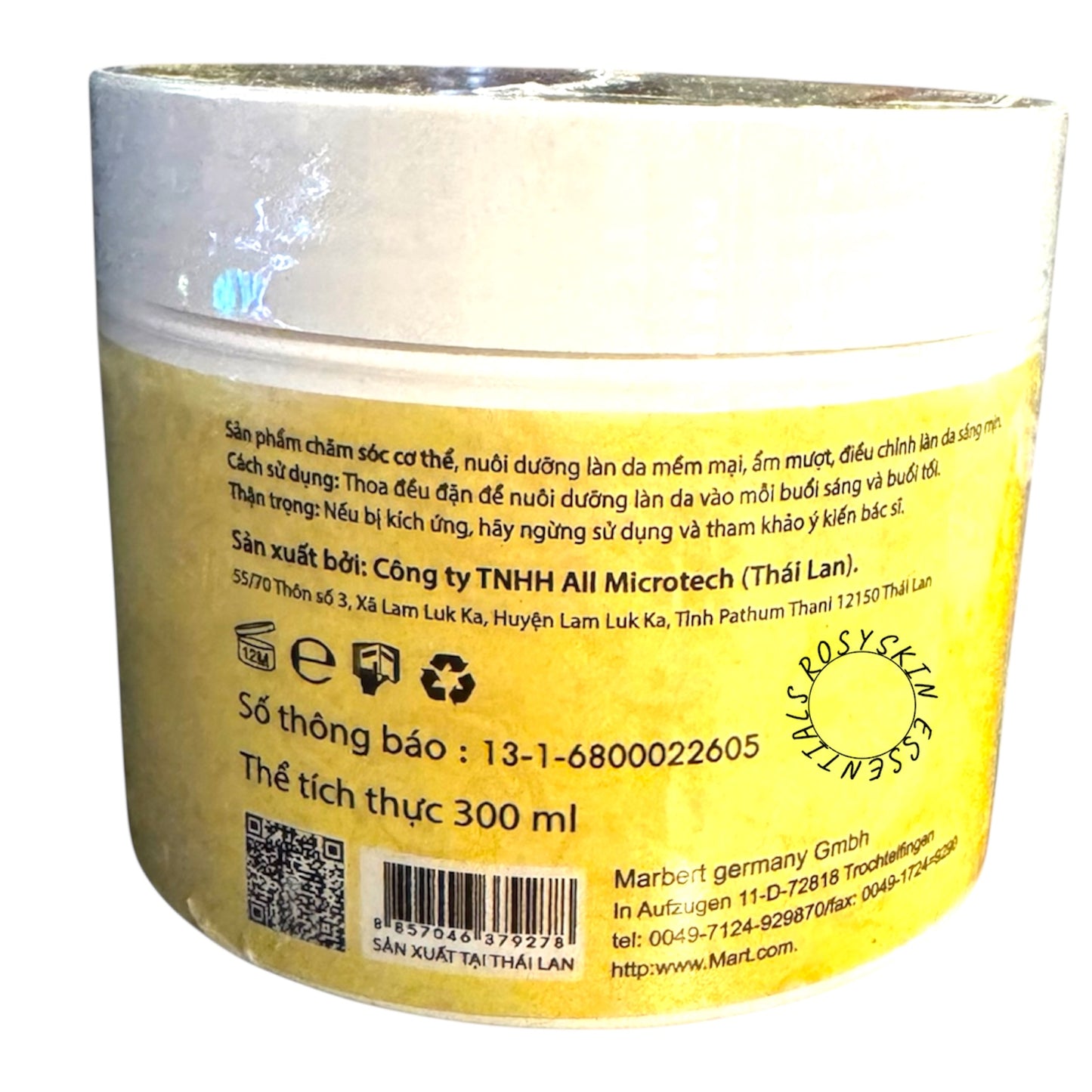 New Arbutin 3C3 EXTRA Skin Whitening Body Cream -300ML