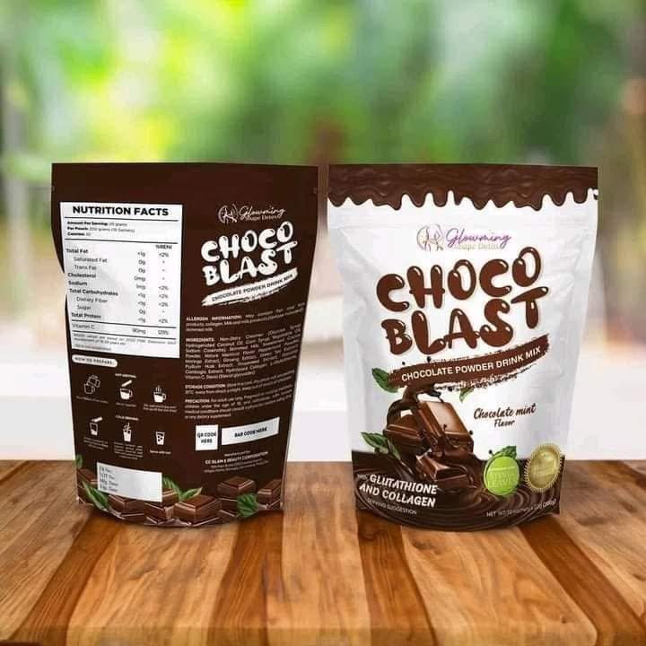 Cris cosmetics glowming shape choco blast - chocolate mint flavor 10 sachet