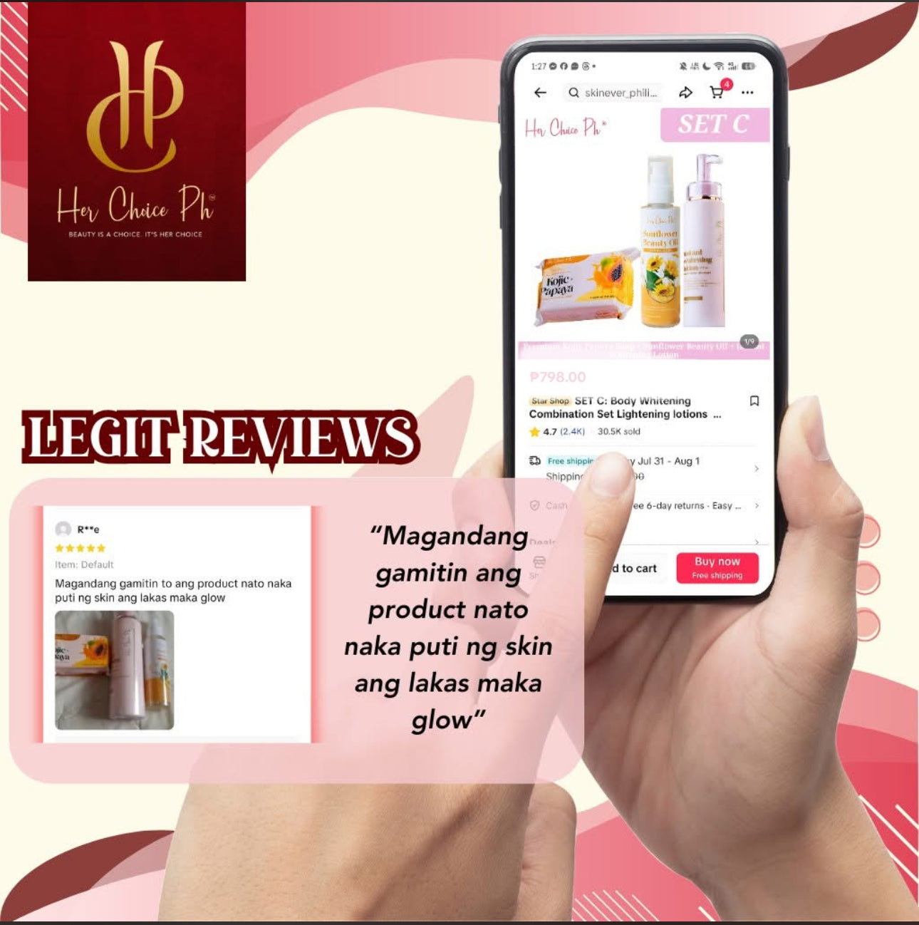 Her Choice Ph - Skin Care Trio Body whitening Set