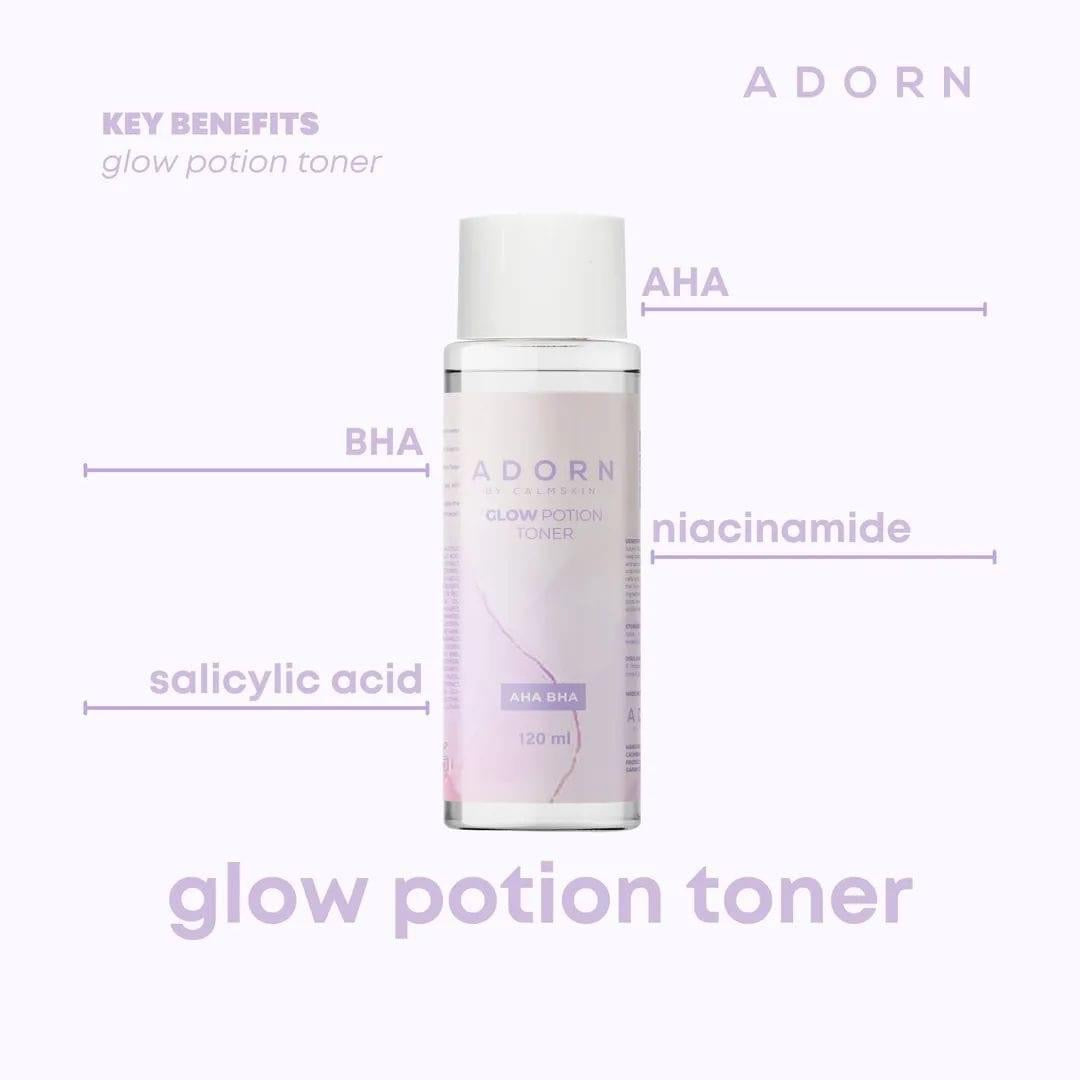 Adorn by. Calmskin Glow Potion Toner AHA/ BHA -120ML