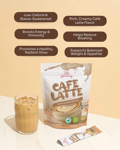 Glowming -Cafe Latte Coffee Powder Drink Mix - 10 sachet