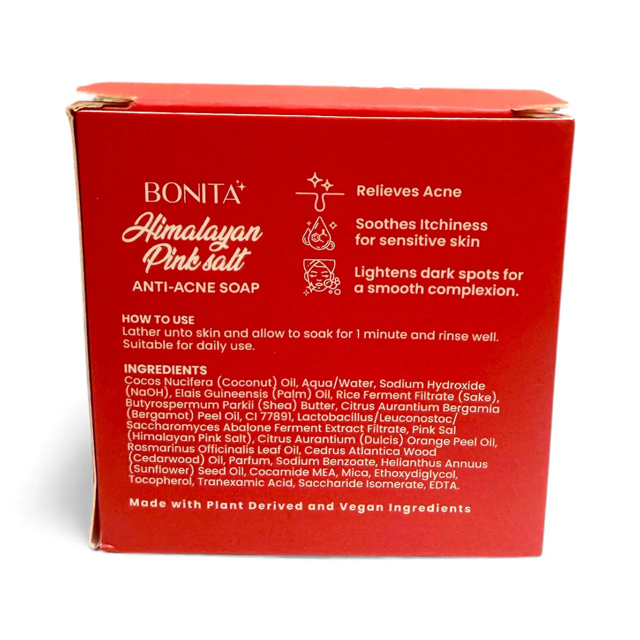 Bonita -Himalayan pink salt Exfoliating soap Bar for Face & Body -80g