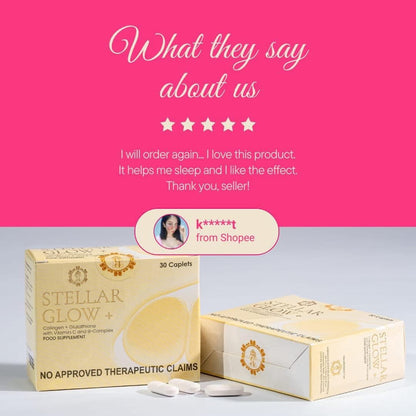 Stellar Glow + Collagen, Glutathione W/ Vitamin C and B-Complex - 30’s