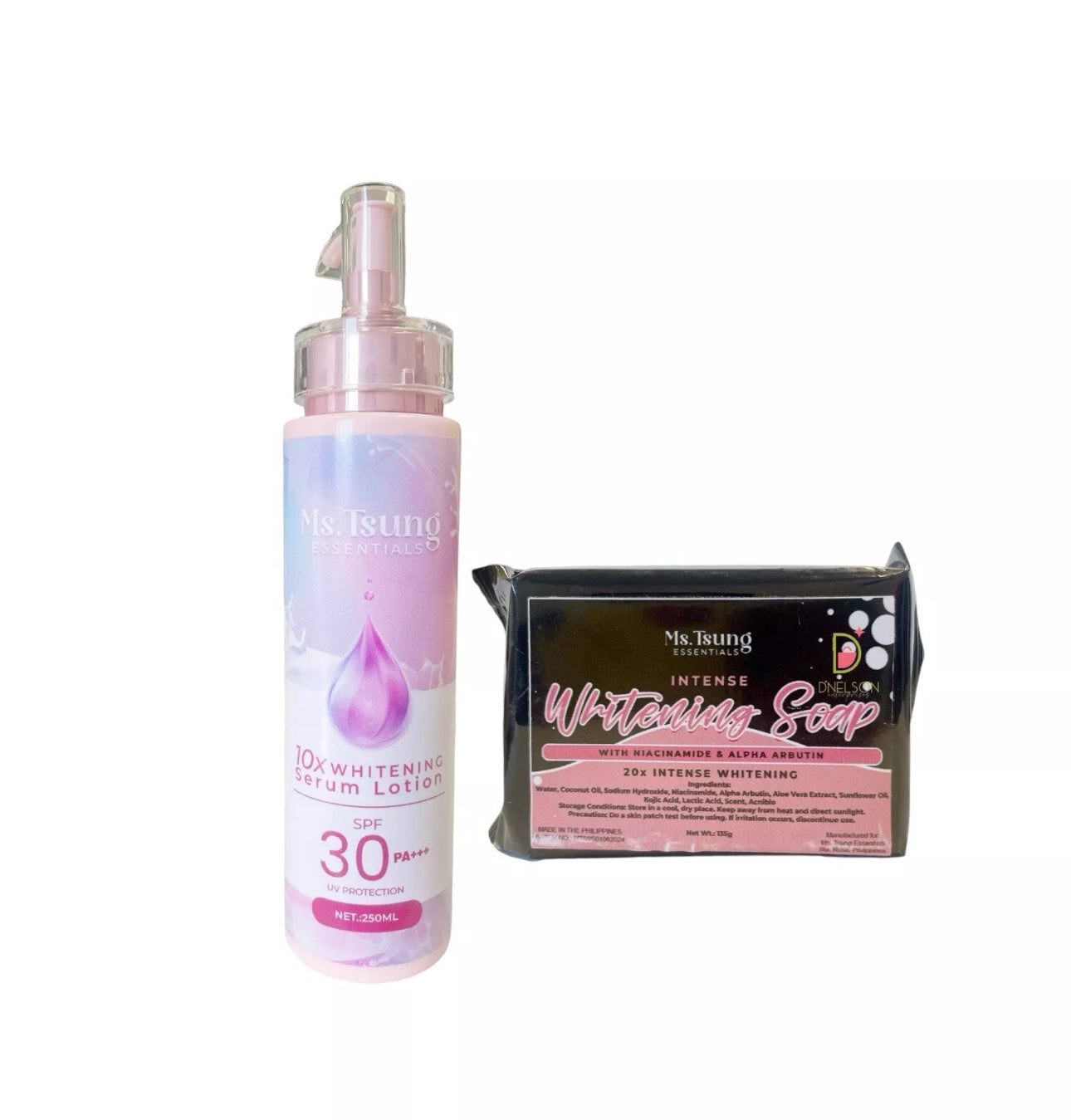 Ms tsung essentials Serum lotion & Whitening soap - BUNDLE