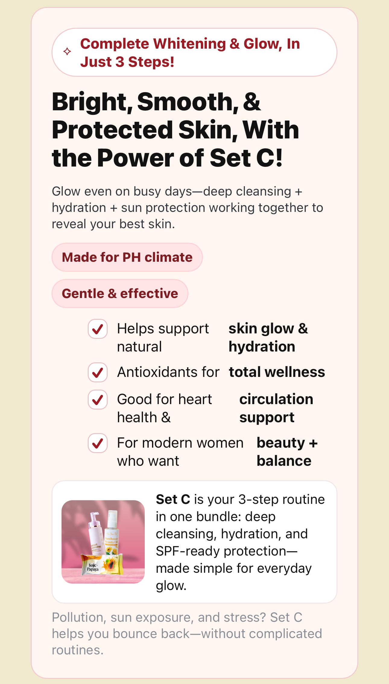 Her Choice Ph - Skin Care Trio Body whitening Set