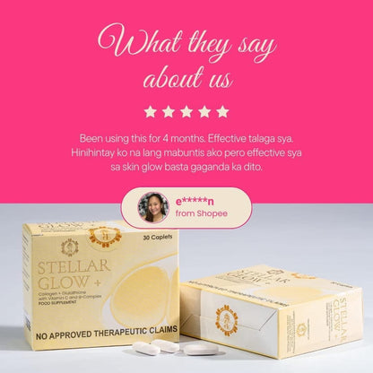 Stellar Glow + Collagen, Glutathione W/ Vitamin C and B-Complex - 30’s
