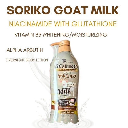 SORIKO - Goat milk lotion glutathione (White & Repair )- 500ml
