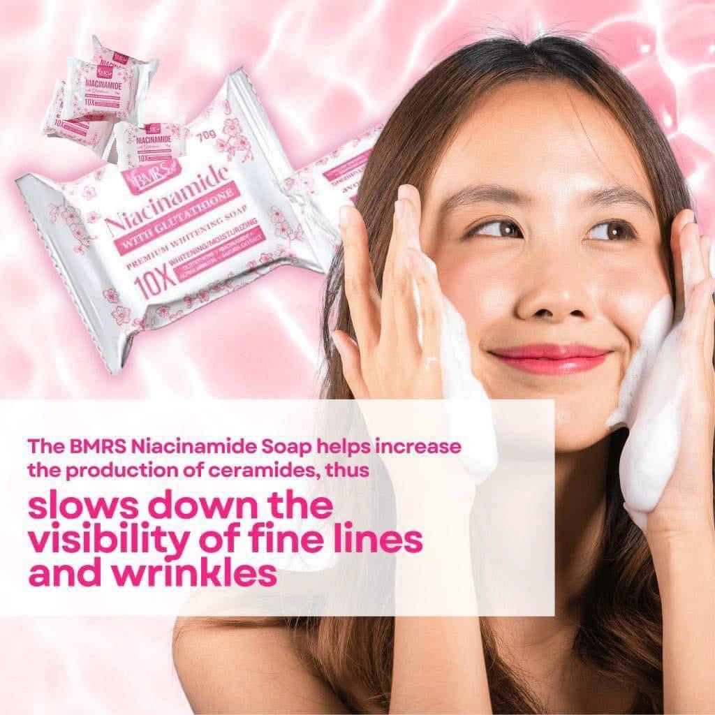 BMRS - NIACINAMIDE SOAP W/GLUTATHIONE 70g BMRS - NIACINAMIDE SOAP W/GLUTATHIONE 70g