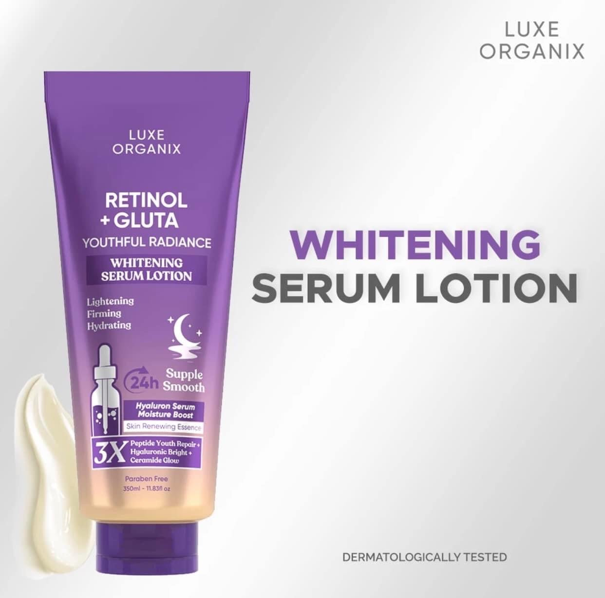 Luxe Organix - Retinol + Gluta Whitening Serum Lotion 350ML