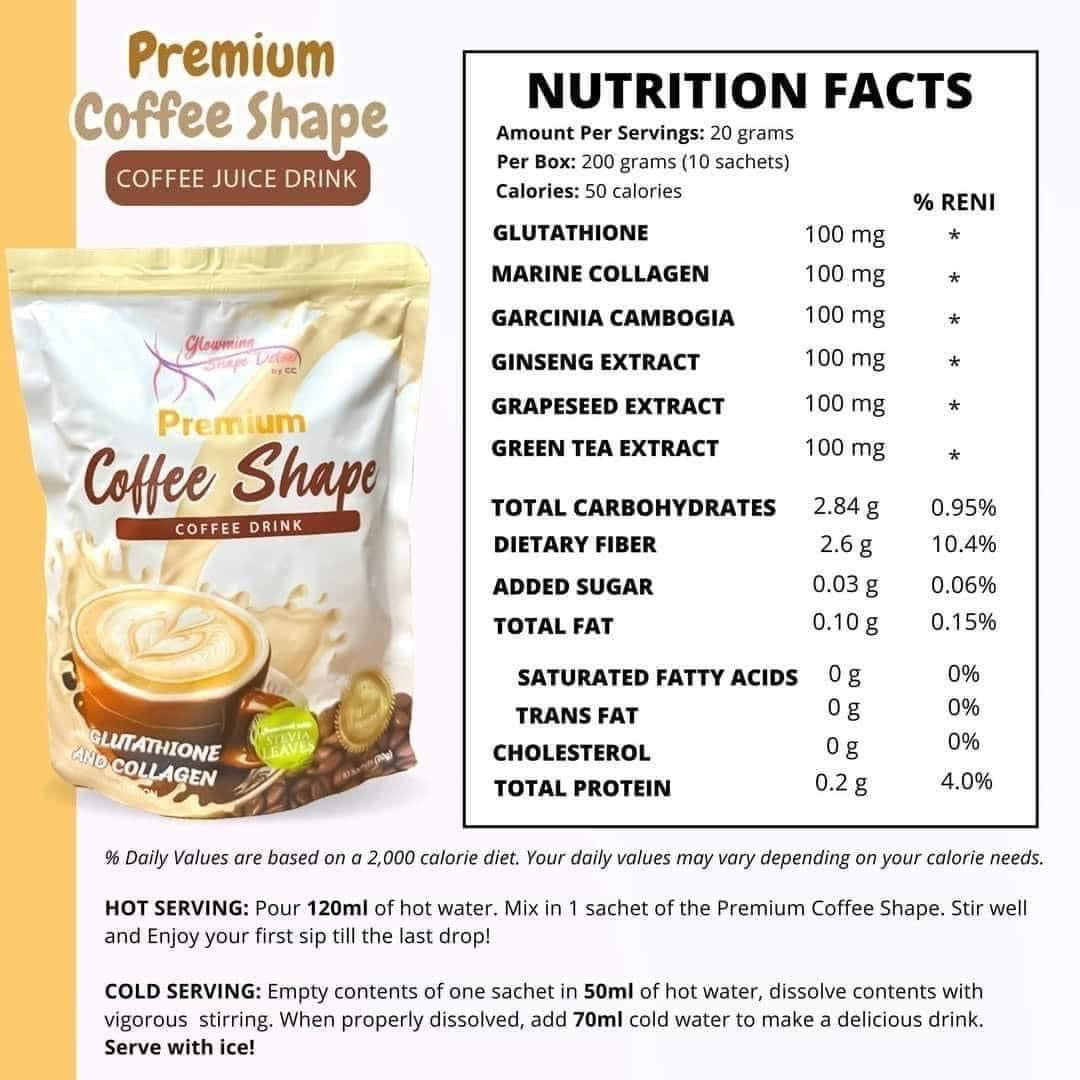 Glowming Premium Coffee Shape 10 X20g