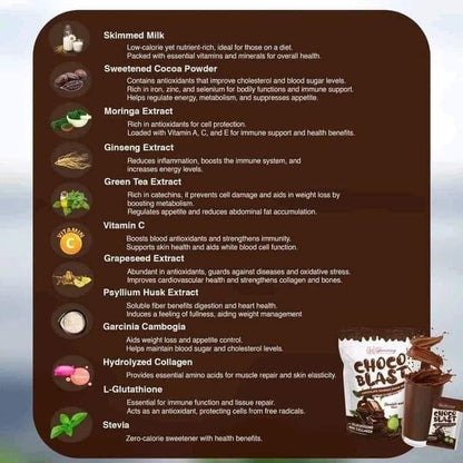 Cris cosmetics glowming shape choco blast - chocolate mint flavor 10 sachet