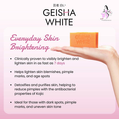 Geisha White -Scar & Blemish Skin Brightening Soap - Classic Pink (65g x 2/Pack)