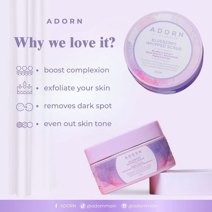 Adorn by. Calmskin Blueberry Whipped Scrub 250g