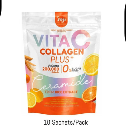JOJI SECRET YOUNG Vita C - Collagen Plus+ Rice Ceramide Glow Nourish & Brighten Skin - 10sachet/Pack