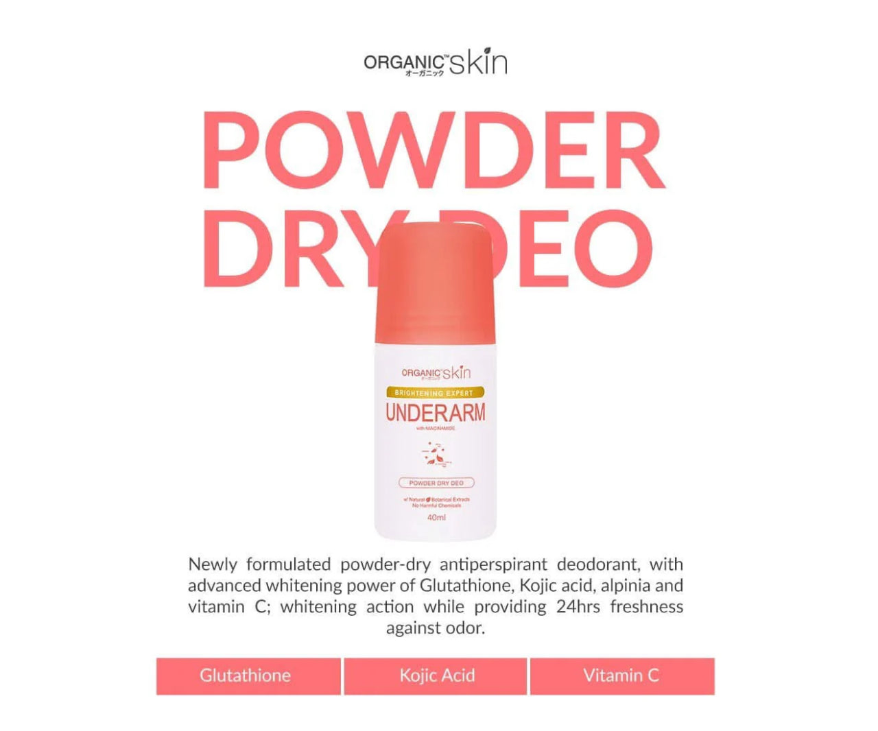Organic Skin - underarm Powder Dry Deo 40ML